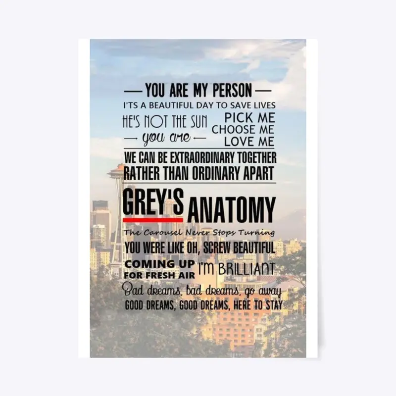greys quotes poster